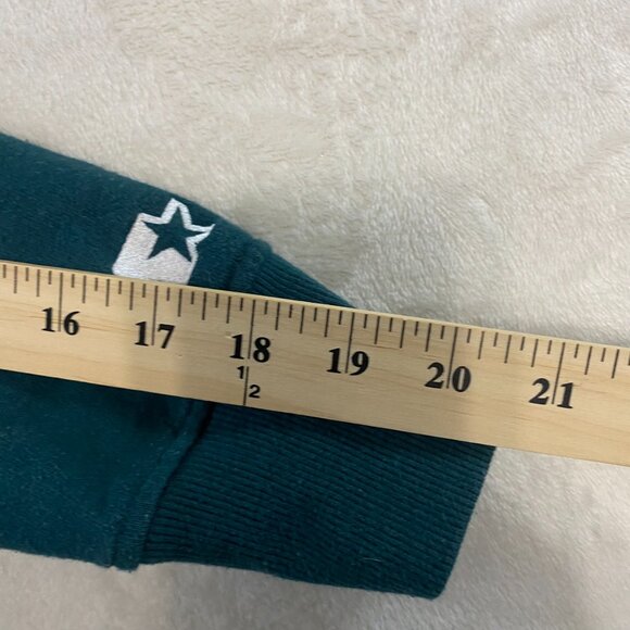 STARTER Philadelphia Eagles Football Black Green Pullover Hoodie Embroidered M - Picture 11 of 12